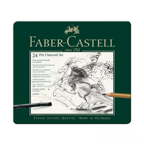 Faber-Castell Set de crayons à dessin Pitt Kohle 