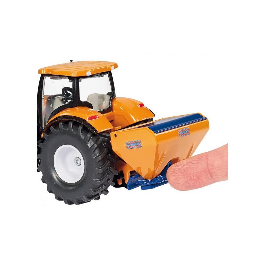 siku  Traktor mit Räumschild und Streuer 