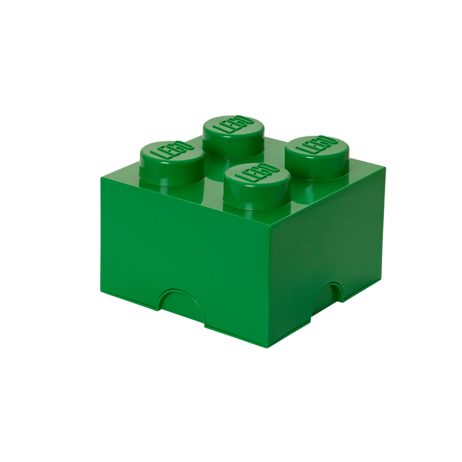 Boîte de rangement empilable 4 plots vert foncé