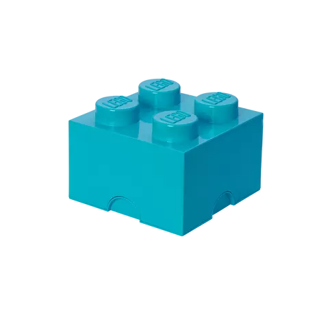 Room Copenhagen  LEGO Contenitore a mattoncino impilabile con 4 attachi Turchese
