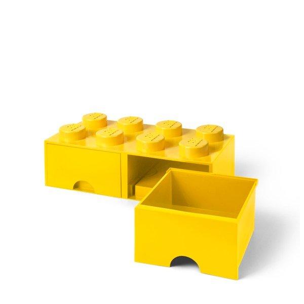 Room Copenhagen  LEGO Stapelbare Aufbewahrungsbox mit 2 Schubladen und 8 Noppen 