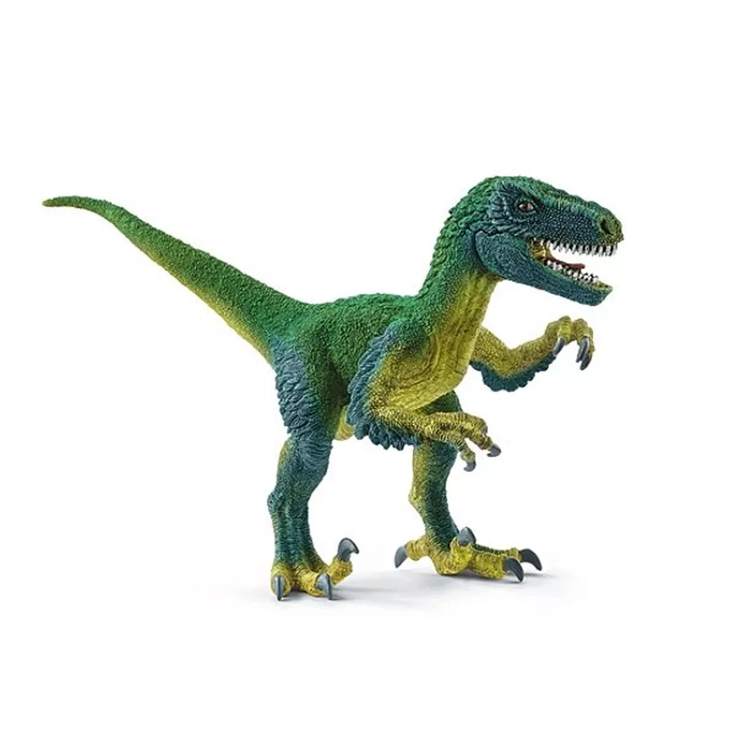 Schleich Dinosaurs Velociraptor Toy Plastic Blue & Green 2