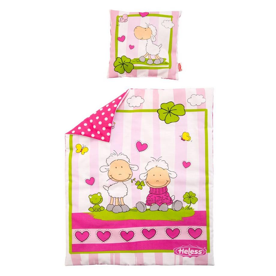 Heless  Puppenbettdecke mit Kissen 