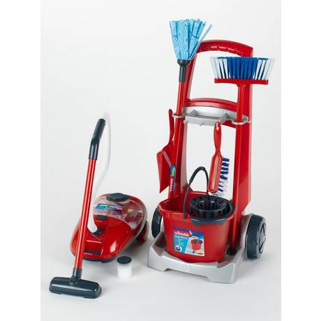 klein  Vileda Besenwagen + Staubsauger 