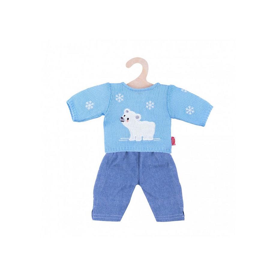 Heless  Pullover ours polaire avec jeans pour poupéé, assortiment aléatoire 