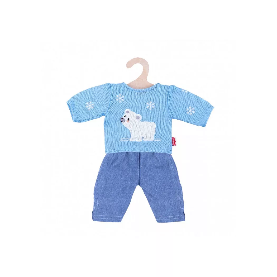 Heless - Pullover Eisbär mit Jeans für Puppe, Zufallsauswahl, Multicolor