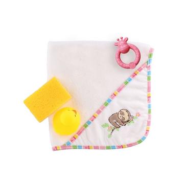 Serviette de bain à capuche "paresseux Flauschi" avec accessoires 