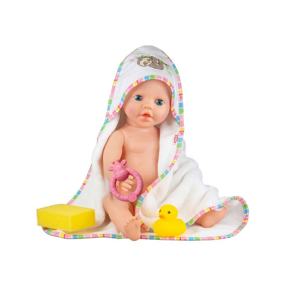 Heless  Asciugamano da bagno con cappuccio "bradipo Flauschi" con accessori  