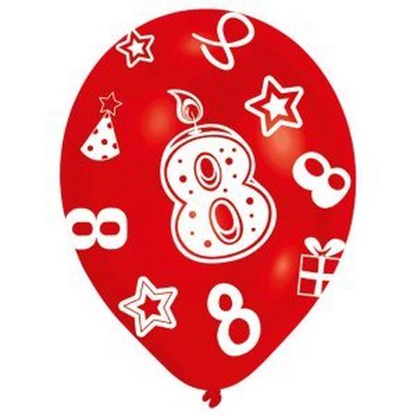 amscan  Ballons chiffre 8, 6 pièces 