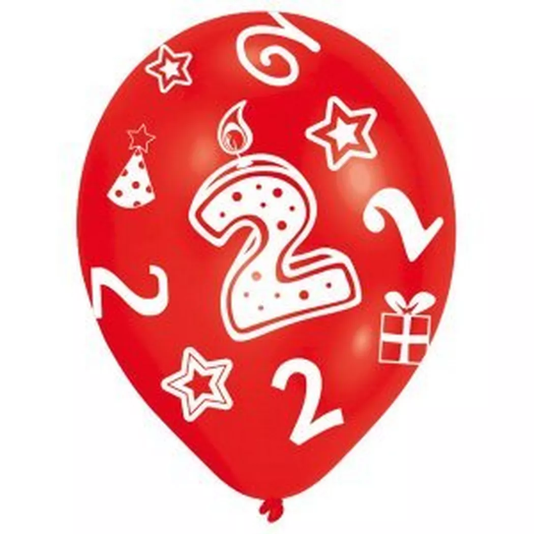 Amscan - Ballone Zahl 1, Set 6 Stück 3