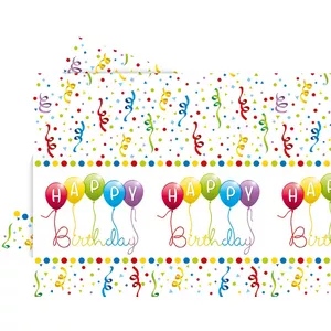 Plastikdecke Happy Birthday 120x180 cm