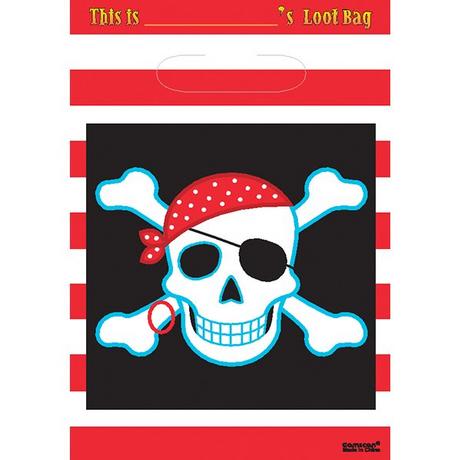 amscan  8 Borse party Pirati 