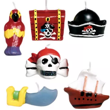 6 Mini Bougies Pirates