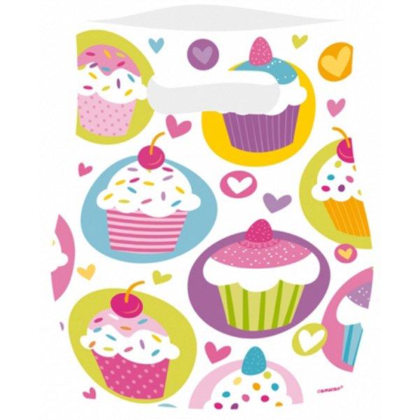 Image of amscan 6 Partytaschen Cupcake
