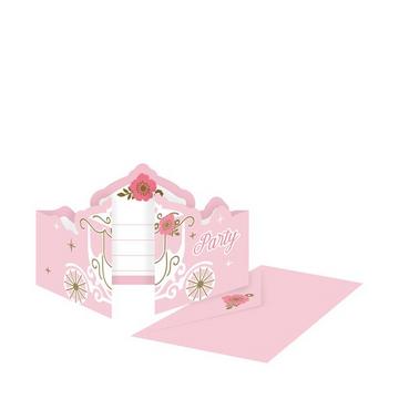 8 Cartes d'invitation Princesse