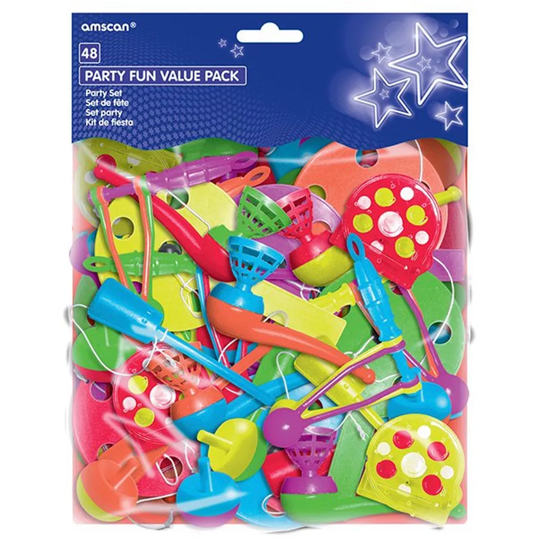 Amscan - Spiele-Party-Set 48-tlg., Multicolor
