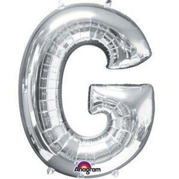 Folienballon Buchstabe "G" Silber SuperShape™