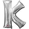 amscan  Ballon en aluminium argent lettre "K" SuperShape™ 