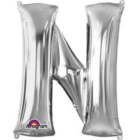 amscan  Ballon en aluminium argent lettre "N" SuperShape™ 