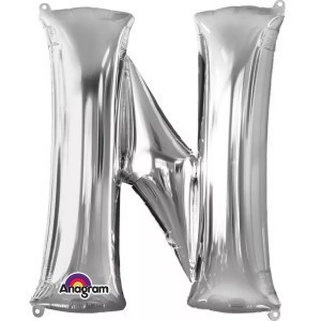 Amscan - "Folienballon Buchstabe ""N"" Silber SuperShape™"