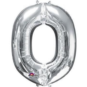 Ballon en aluminium argent lettre "O" SuperShape™