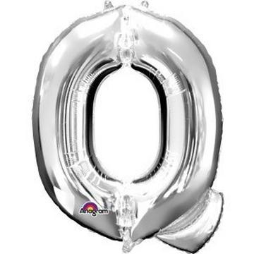 Palloncino in alluminio argento lettero "Q" SuperShape™