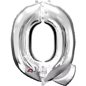 Folienballon Buchstabe "Q" Silber SuperShape™