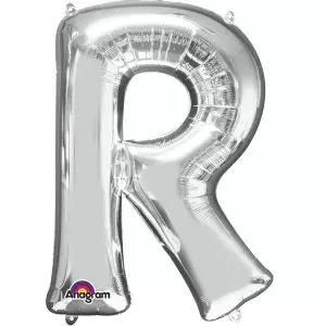 Folienballon Buchstabe "R" Silber SuperShape™