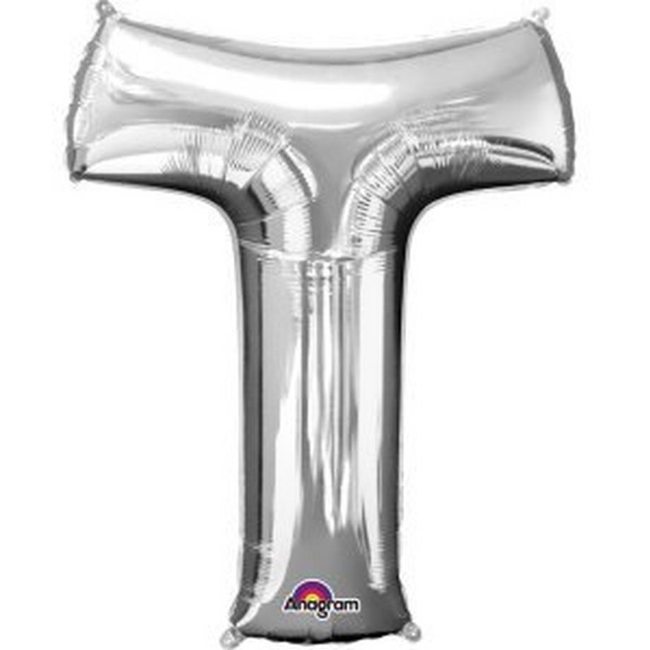 amscan  Folienballon Buchstabe "T" Silber SuperShape™ 