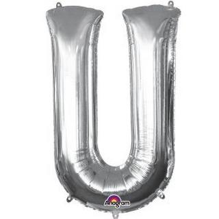 amscan  Folienballon Buchstabe "U" Silber SuperShape™ 