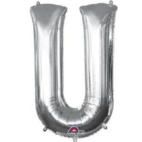 amscan  Folienballon Buchstabe "U" Silber SuperShape™ 
