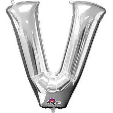 amscan  Palloncino in alluminio argento lettero "V" SuperShape™ 
