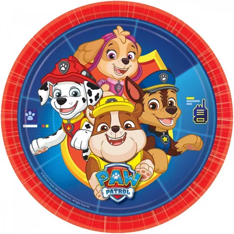 Amscan 8 Piatti Paw patrol 23 cm 