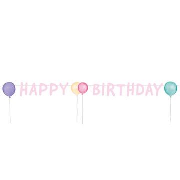 Girlande Happy Birthday Pastel 150cm