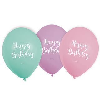 amscan  6 pallone Happy Birthday Pastel 