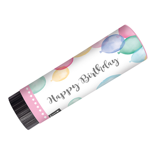 amscan  2 canons confettis Happy Birthday Pastel 