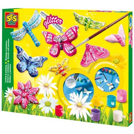 SES  Farfalle colata e dipingere glitter 