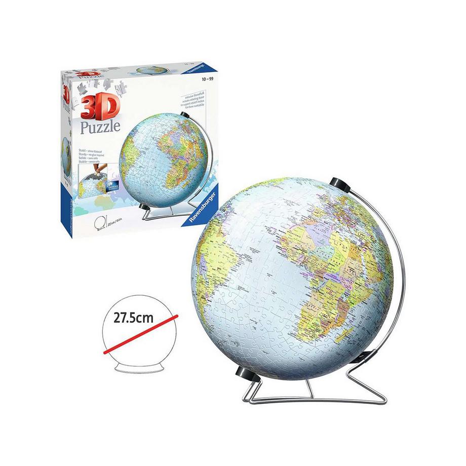 Ravensburger  3D Puzzle Globus Englisch, 540 Teile 