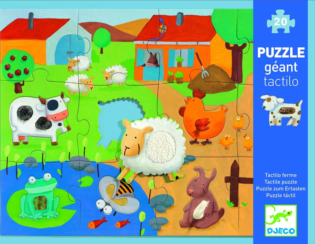 Image of Djeco Puzzle Tactilo ferme 20 Teile