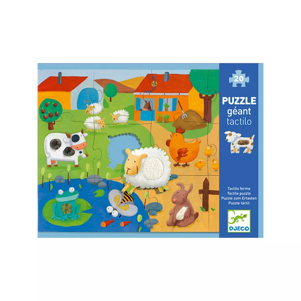 Djeco - Puzzle Tactilo ferme 20 Teile