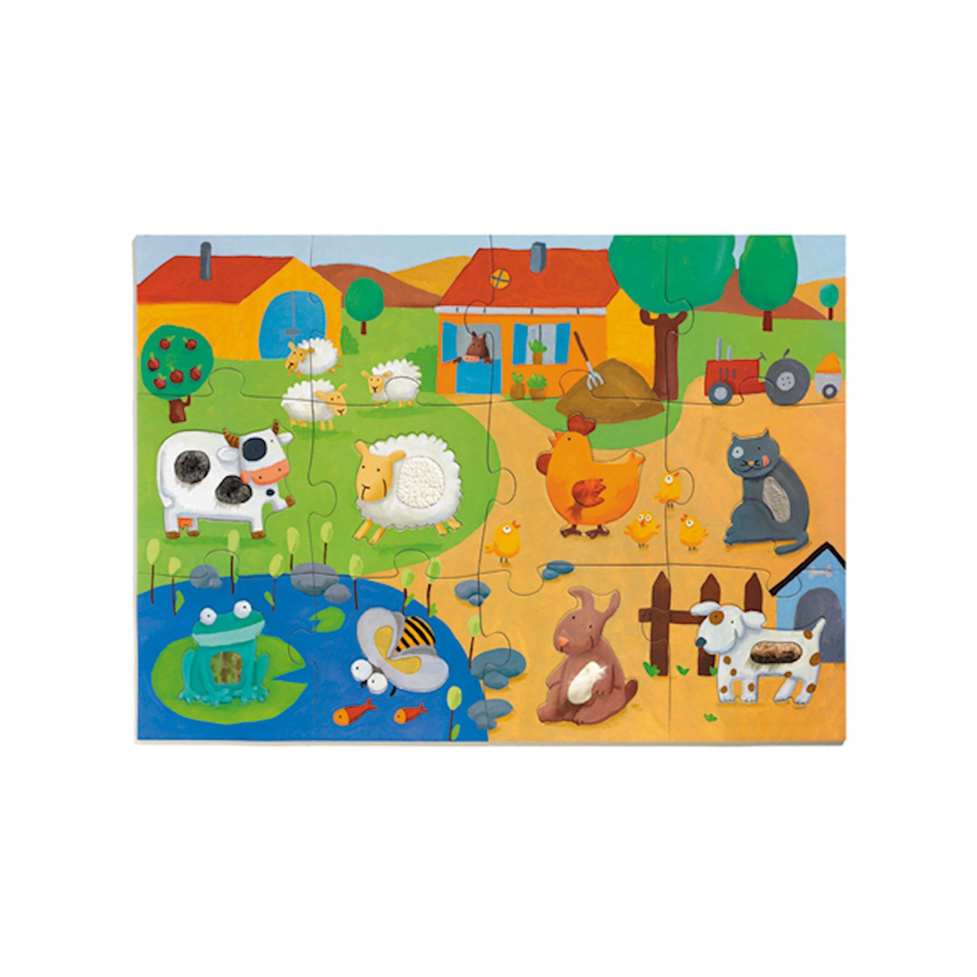 Djeco  Puzzle Tactilo ferme 20 Teile 