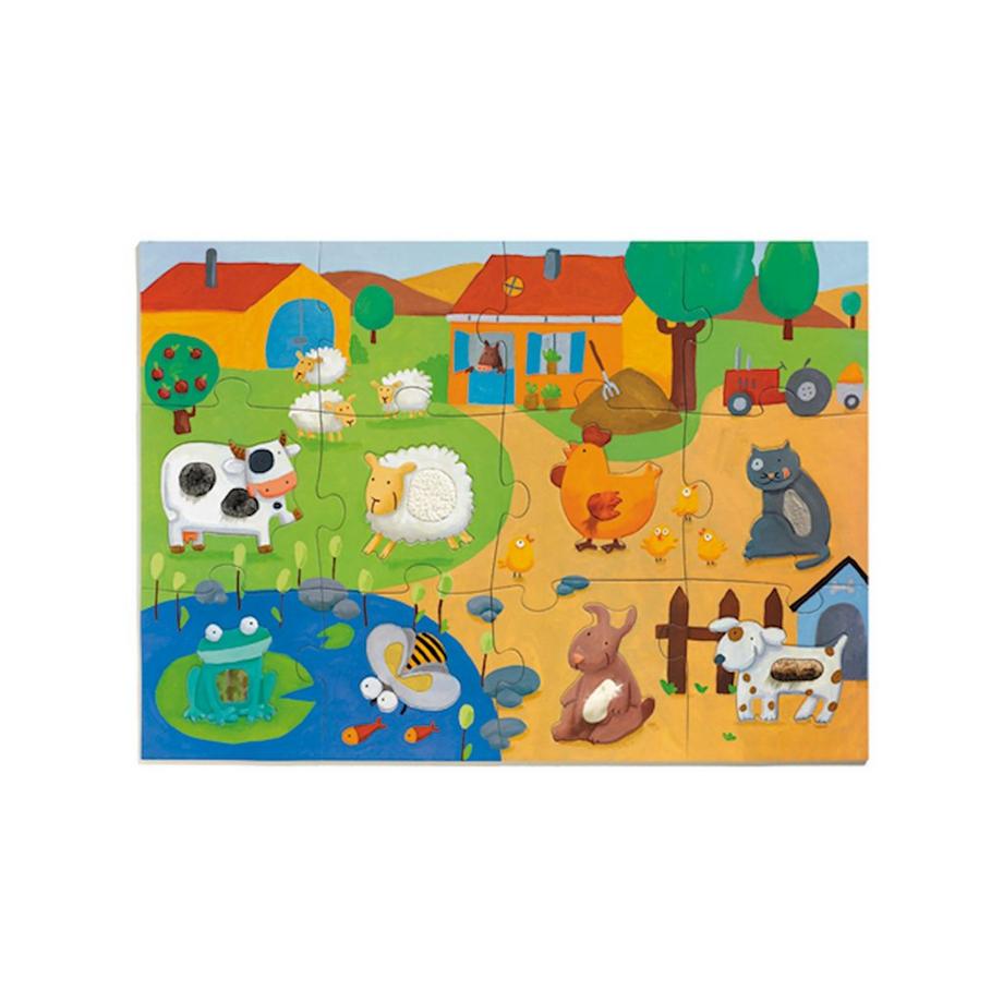Djeco  Puzzle Tactilo ferme 20 Teile 