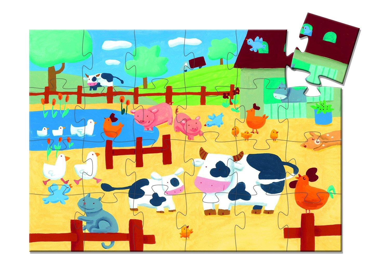 Djeco  Puzzle "Les Vaches a la ferme", 24 pièces 