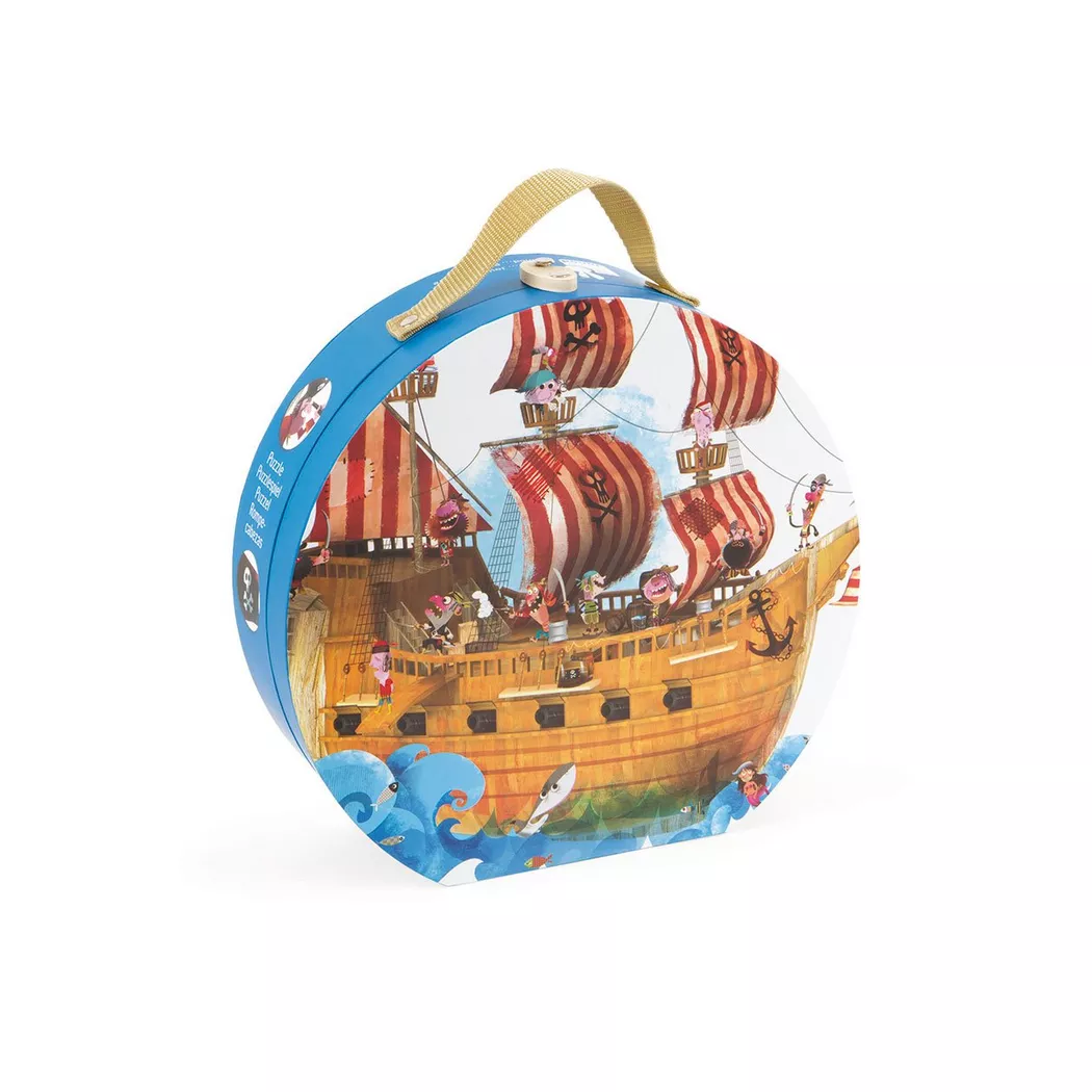Janod - Puzzlekoffer, Piratenschiff, 39 Teile