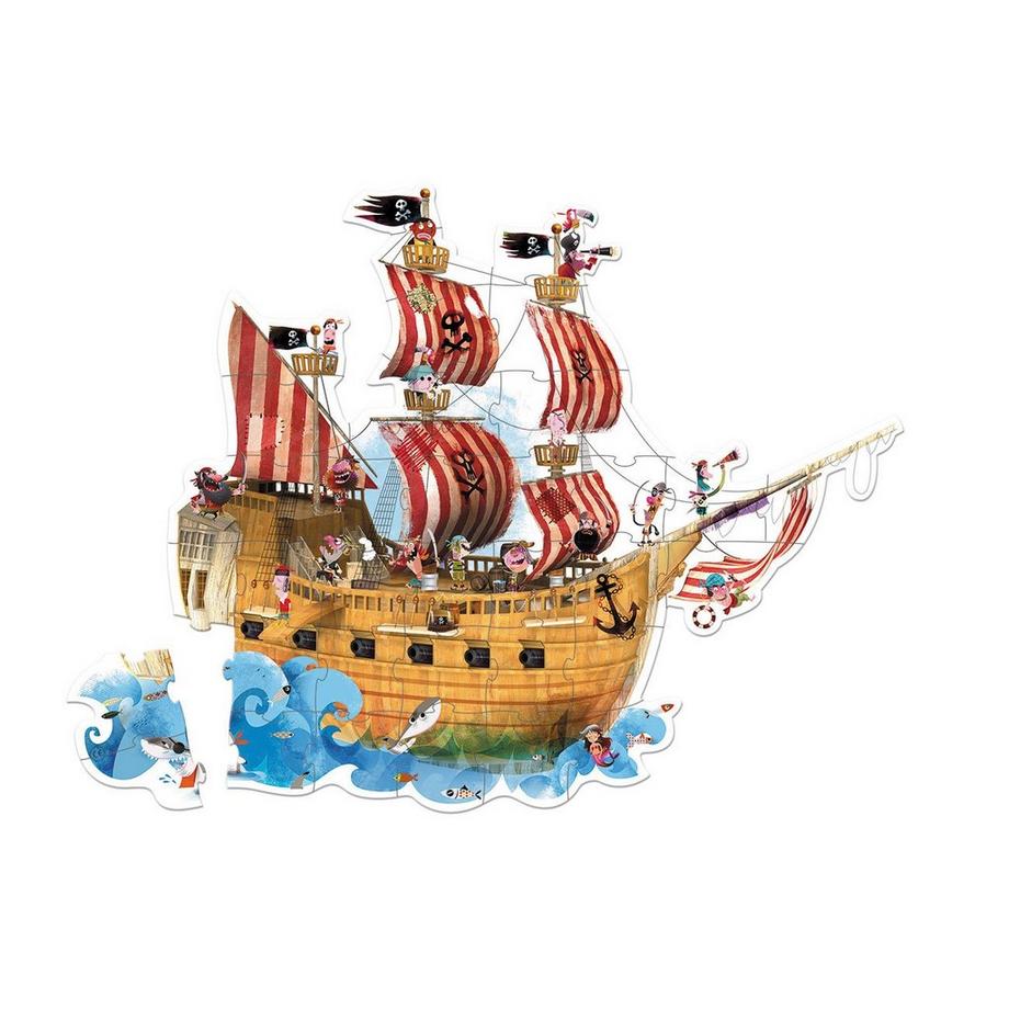 Janod  Valisette, Puzzle Bateau, 39 pièces 