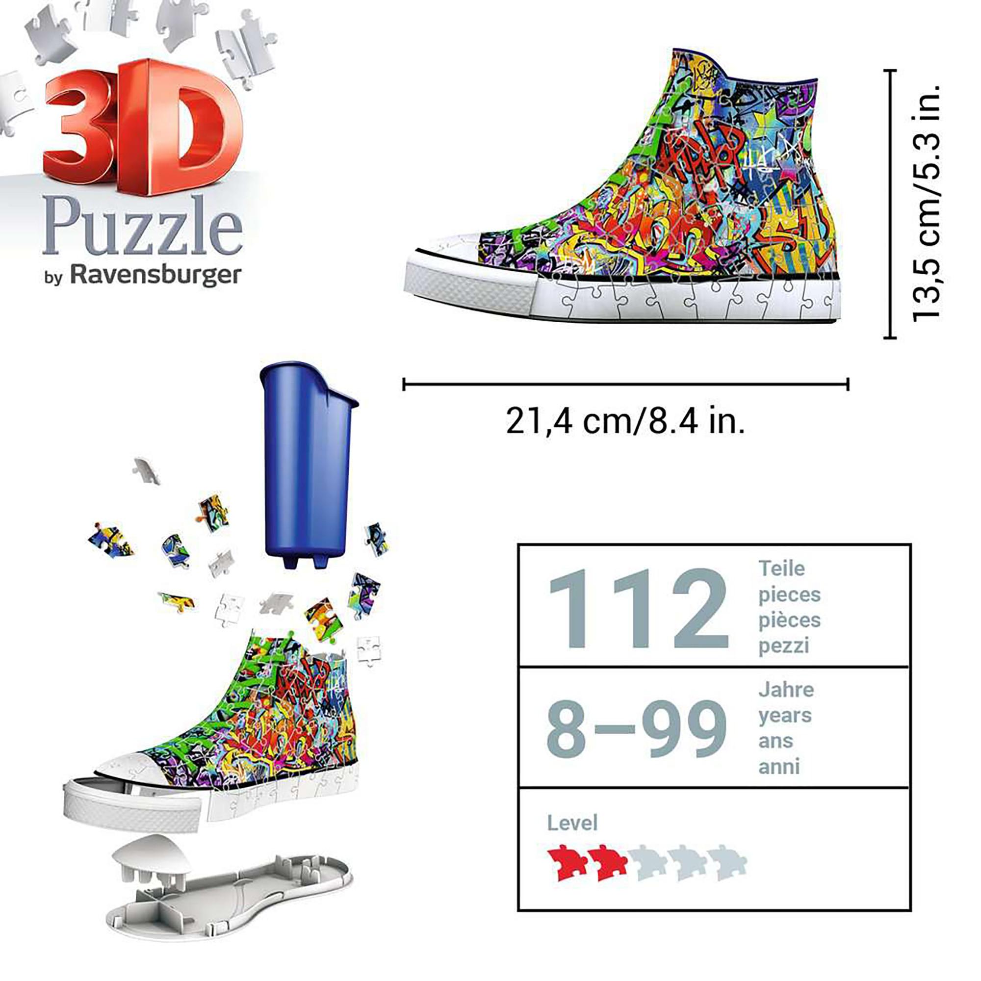 Ravensburger  3D Puzzle sneaker graffiti, 108 pièces 