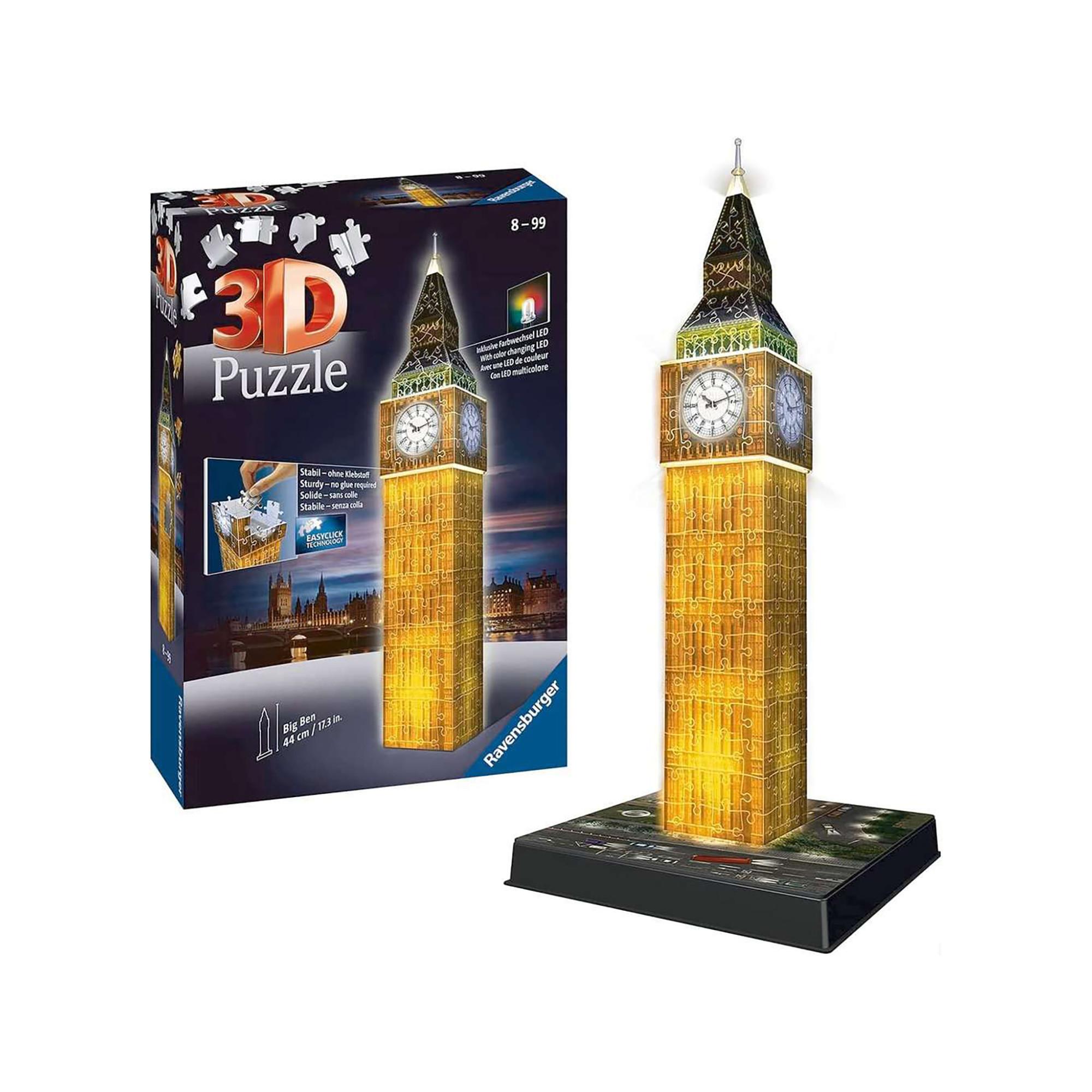 Ravensburger  3D Puzzle Big Ben, Night Edition, 216 pièces 