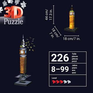 Ravensburger  3D Puzzle Big Ben, Night Edition, 216 pezzi 