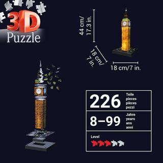 Ravensburger  3D Puzzle Big Ben, Night Edition, 216 pièces 