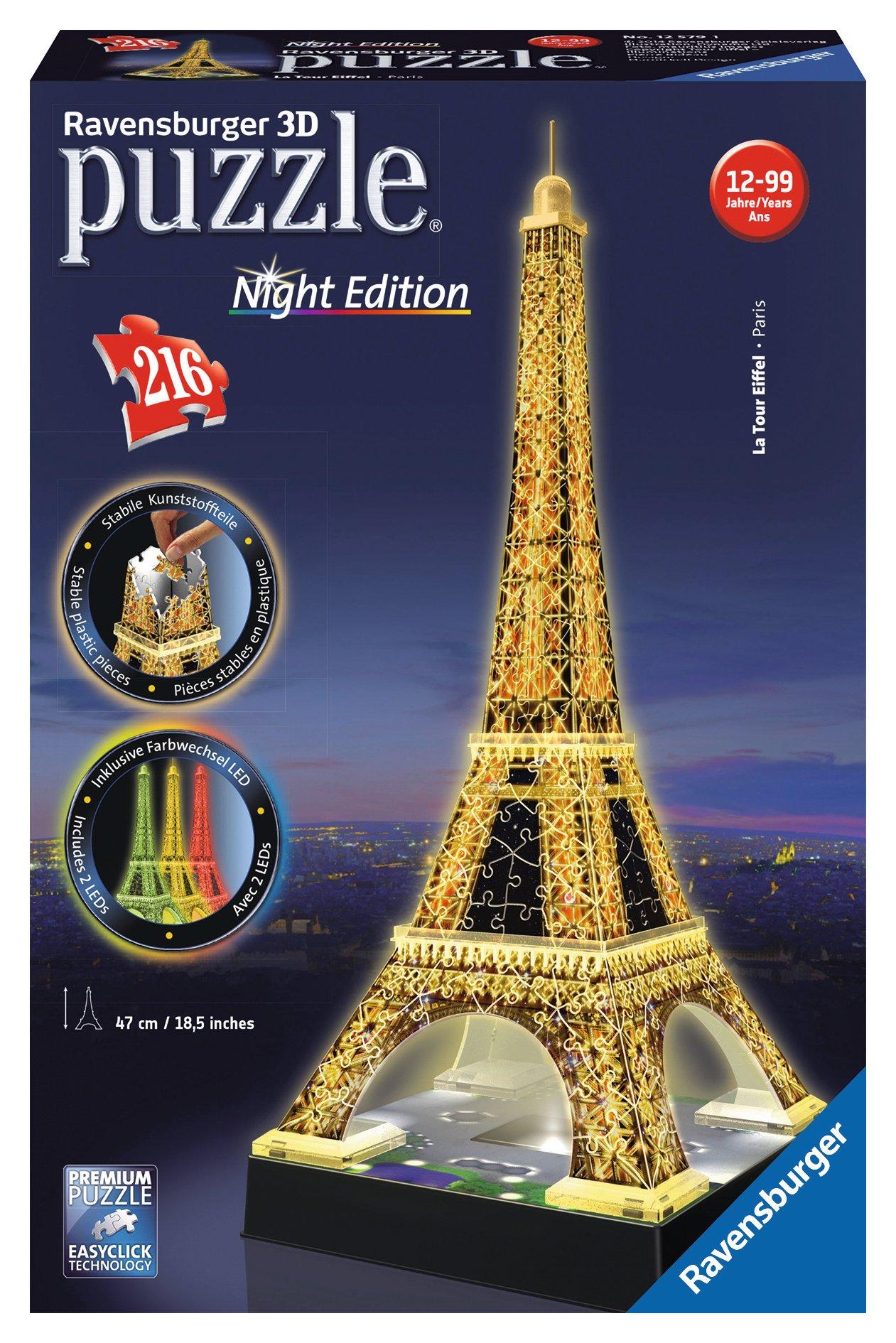 Ravensburger  3D Puzzle Eiffelturm, Night Edition, 216 Teile 